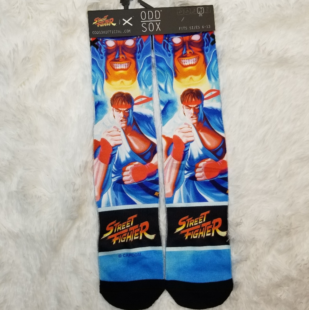 Brand New with Tag Capcom Streetfighter RYU Crew Socks, 6-13